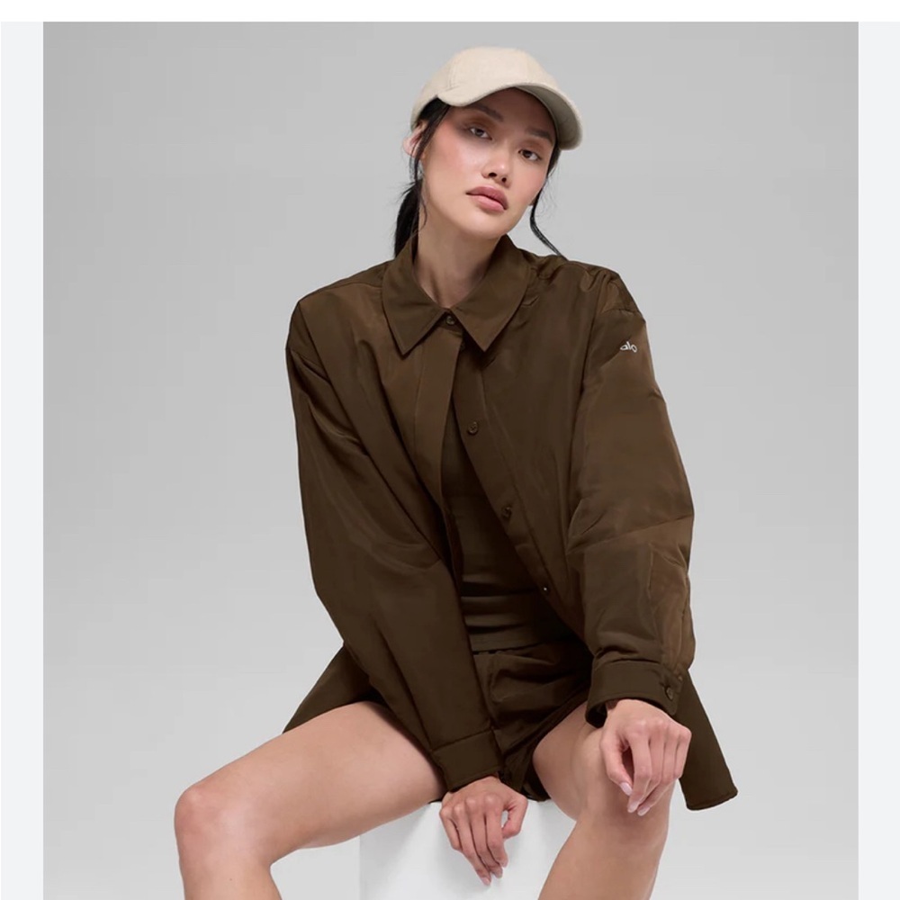 NWT ALO Socialite Shacket in Brown (Expresso) Size Small